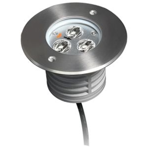 LED-Bodeneinbaustrahler IP67 R240V 3x3W 45° 830 silber