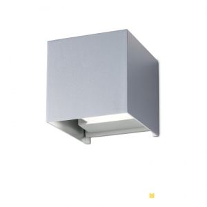 Hausmarke LED-Wandaußenleuchte CUBE AL 11-1192 Alu