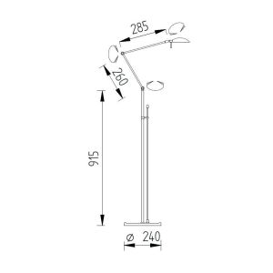 GKS Knapstein LED-Leseleuchte MAIA Nickel matt 41.957.05