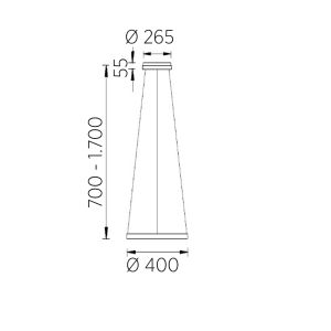 Knapstein LED-Pendelleuchte LISA 40cm Nickel DIM-TO-WARM 51.512.05