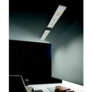 Icone-Minitallux LED-Deckenleuchte CONFORT9R 97cm weiß/schwarz 2700K/3000K CONFORT-P9R