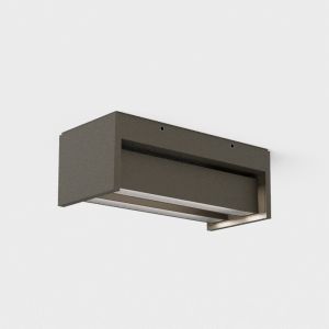 IP44.de LED-Wand-/Deckenaußenleuchte SLAT 16W braun 91130-CB