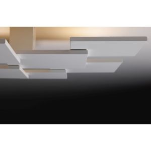 Cattaneo LED-Deckenleuchte BASALT Weiß 66 cm 897/60 P