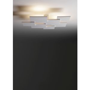 Cattaneo LED-Deckenleuchte BASALT Weiß 66 cm 897/60 P