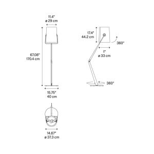 Diesel Stehleuchte FORK anthrazit/ivory 505015