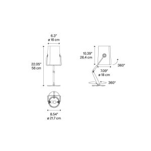 Diesel Tischleuchte FORK anthrazit/grau 505012