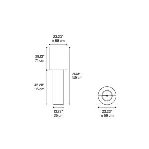 Diesel Stehleuchte PIPE schwarz 189cm 507004