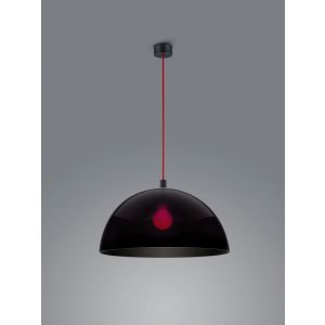 Pendelleuchte DORO schwarz 50cm (rotes Kabel)