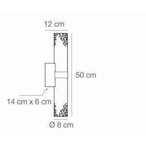 Elesi Luce LED-Wandleuchte Gaia Wall 50x8 cm 04406D