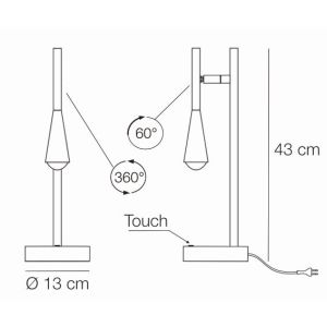 Elesi Luce LED-Tischleuchte Iconic Tisch Lamp 04703