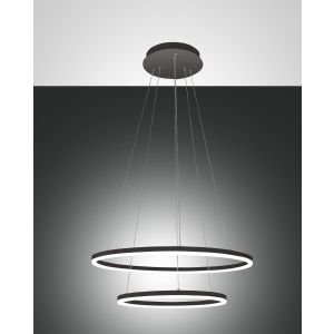 Fabas Luce 2er-LED-Pendelleuchte GIOTTO 60cm schwarz 3508-45-101