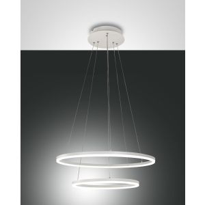 Fabas Luce 2er-LED-Pendelleuchte GIOTTO 60cm weiß 3508-45-102
