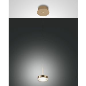 Fabas Luce LED-Pendelleuchte DUNK Messing satiniert 3239-40-119