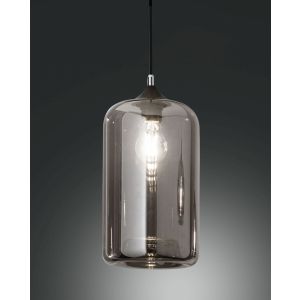 Fabas Luce Pendelleuchte KIT LUCI Pendel Transparent Grau 18 cm 3491-50-126