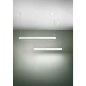 Fabas Luce LED-Pendelleuchte NEXT Weiß 142 cm 3681-45-102