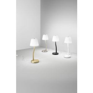 Fabas Luce LED-Tischleuchte IBLA Nickel satiniert 3703-30-178