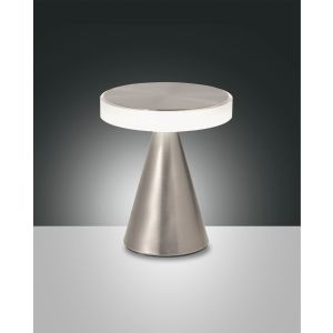 Fabas Luce LED-Tischleuchte NEUTRA Nickel 20cm 3386-34-178