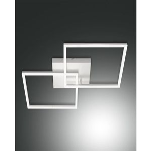 Fabas Luce LED-Wand-/Deckenleuchte BARD 65x65cm weiß