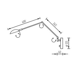 GKS Knapstein LED-Wandleuchte Nickel matt 21.843.05