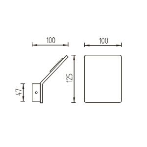 GKS Knapstein LED-Wandleuchte ANN Weiß 10x10cm 21.844.08