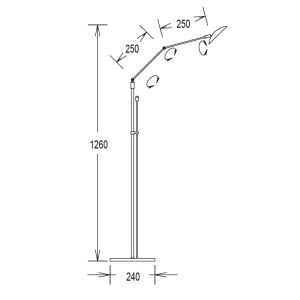 GKS Knapstein LED-Leseleuchte NELE Messing matt 41.930.03