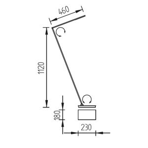 GKS Knapstein LED-Leseleuchte JULI (mit Gestensensor) Messing matt 41.968.03