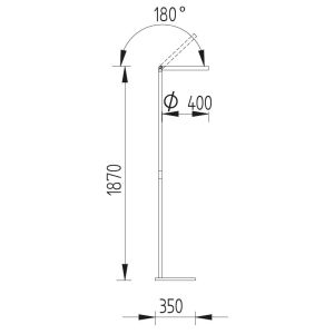 GKS Knapstein LED-Deckenfluter LANA schwarz 41.983.07