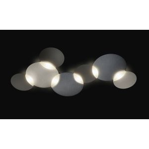 6er-LED-Deckenleuchte CIRC SMART graphit/silber