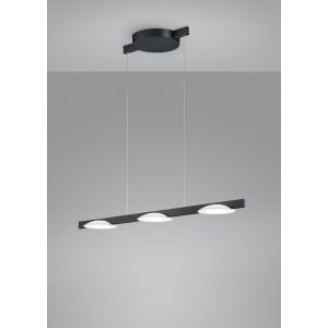 3er-LED-Pendelleuchte POLE 100cm schwarz