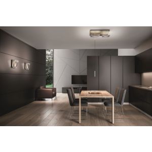 Icone-Minitallux LED-Deckenleuchte PETRA S3 66x66cm 2700K/3000K (mit 1 Pendel) PETRA-S3