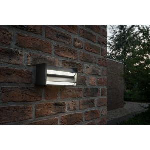 IP44.de LED-Wand-/Deckenaußenleuchte SLAT 16W braun 91130-CB