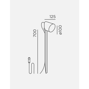 IP44.de LED-System-Erdspießstrahler STIC F CONNECT braun 91060-CB-CO