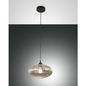 Fabas Luce Pendelleuchte FIORDALISO Transparent Grau 3583-40-126