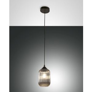 Fabas Luce Pendelleuchte ASTON Transparent Grau 3585-40-126