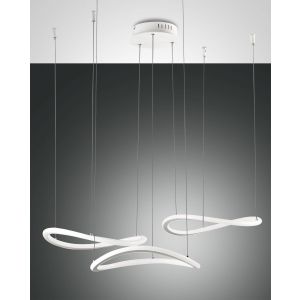 Fabas Luce 3er-LED-Pendelleuchte TIRRENO Weiß 3711-47-102