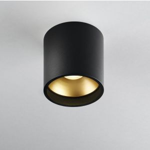 LED-Deckenspot SOLO ROUND 8cm schwarz/gold 3000K