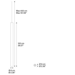 Lodes Pendelleuchte A-TUBE 30cm/60cm/100cm 09622