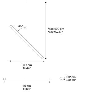Lodes LED-Einzelpendel A-TUBE NANO DUO 15825-16