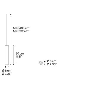 Lodes Pendelleuchte A-TUBE 30cm/60cm/100cm 09622