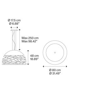 Lodes Pendelleuchte KELLY DOME champagner 14126 4500 champagner