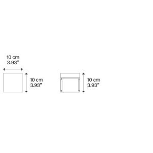 Lodes LED-Wandleuchte LASER 10x10cm weiß 03652 10
