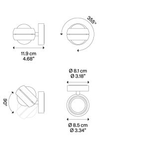 Lodes LED-Wandleuchte NAUTILUS MINI 16551