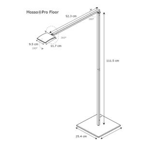 Koncept MOSSO PRO FLOOR LED-Stehleuchte weiß KMPFW