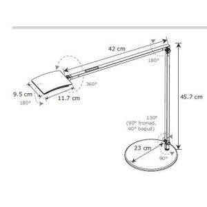 Koncept LED-Schreibtischleuchte MOSSO schwarz KMPDB