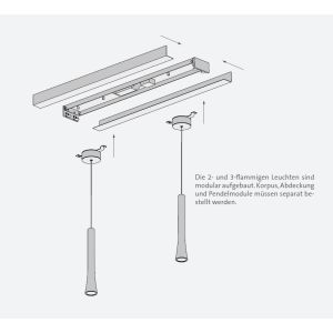 Oligo RIO LED-2er-Pendelleuchte mit Höhenverstellung