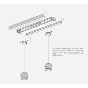 Höhenverstellbare LED-2er-Pendelleuchte TUDOR