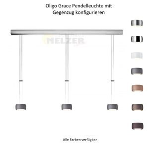 Oligo LED-3er-Pendelleuchte GRACE mit Gegenzug