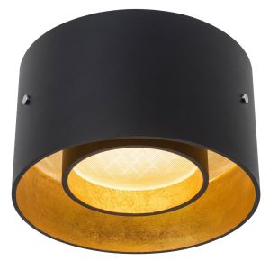 Oligo TROFEO LED-Deckenleuchte schwarz-Blattgold 41-886-10-23