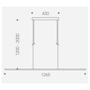 Oligo LISGO SKY STRAIGHT LED-Pendelleuchte