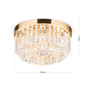 orion- LED-Deckenleuchte PRISM 35cm gold DL 7-666/35 gold 
